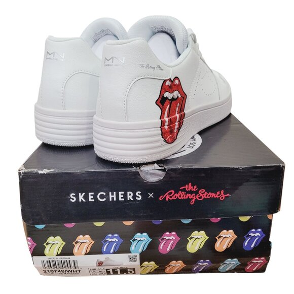 Skechers Rolling Stones Mark Nason 11.5 Mens Shoes White Palmilla RS Marquee NIB - Picture 3 of 5